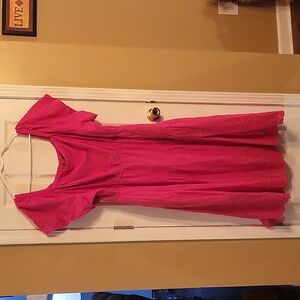 Lane Bryant 2 tier Pink Maxi Dress Size 22 NWOT